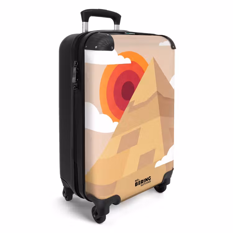 Valise - Pyramide - Soleil - Désert - Moderne - Orange — 2
