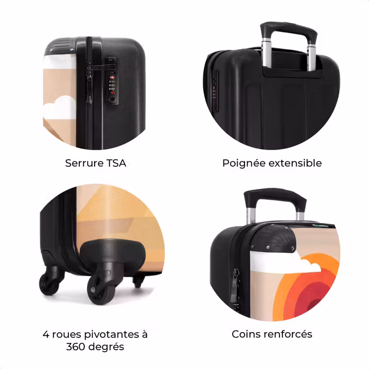Valise - Pyramide - Soleil - Désert - Moderne - Orange — 8