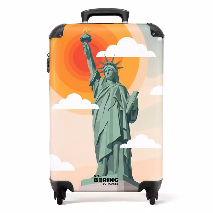 Valise - Statue de la Liberté - New York - Soleil - Moderne — 1