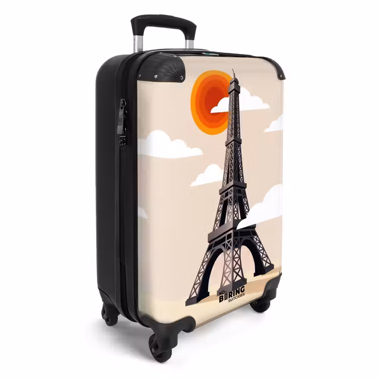 Valise - Tour Eiffel - Soleil - Architecture - Abstrait - Beige — 2