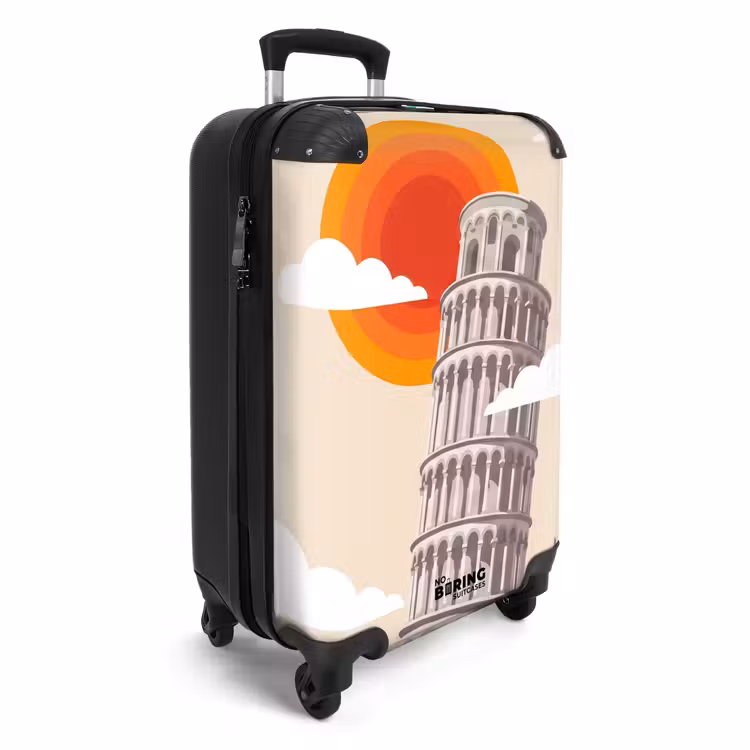 Valise - Tour - Pise - Architecture - Minimaliste - Beige — 2