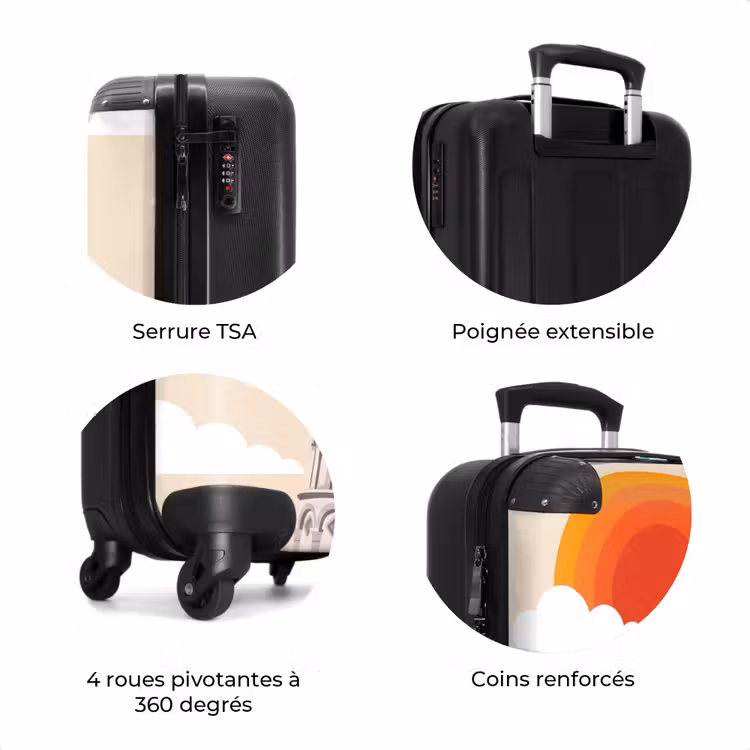 Valise - Tour - Pise - Architecture - Minimaliste - Beige — 8