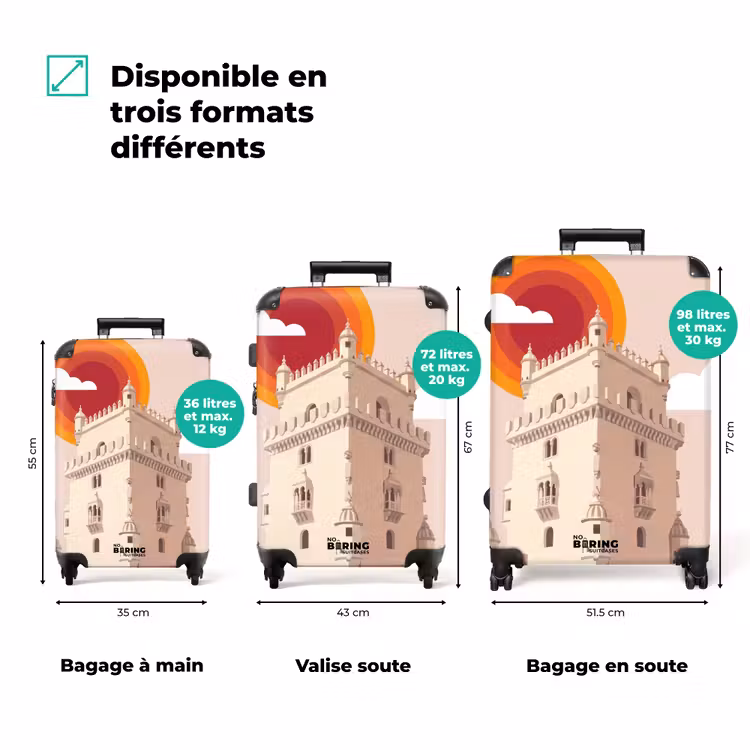Valise - Tour - Rivière - Architecture - Moderne - Orange — 3