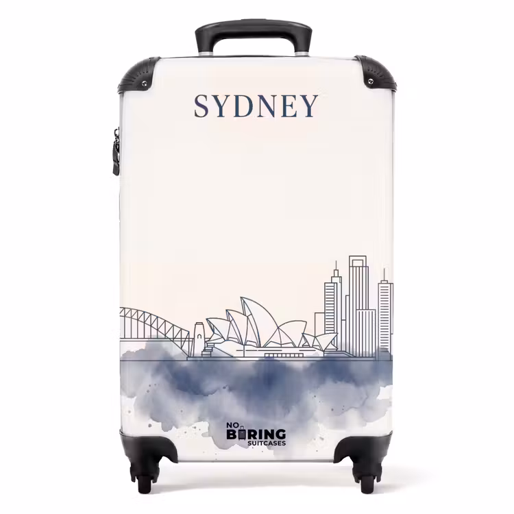 Valise - Ville - Skyline - Architecture - Minimaliste - Bleu — 1