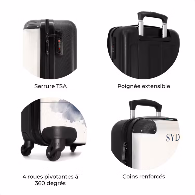 Valise - Ville - Skyline - Architecture - Minimaliste - Bleu — 8