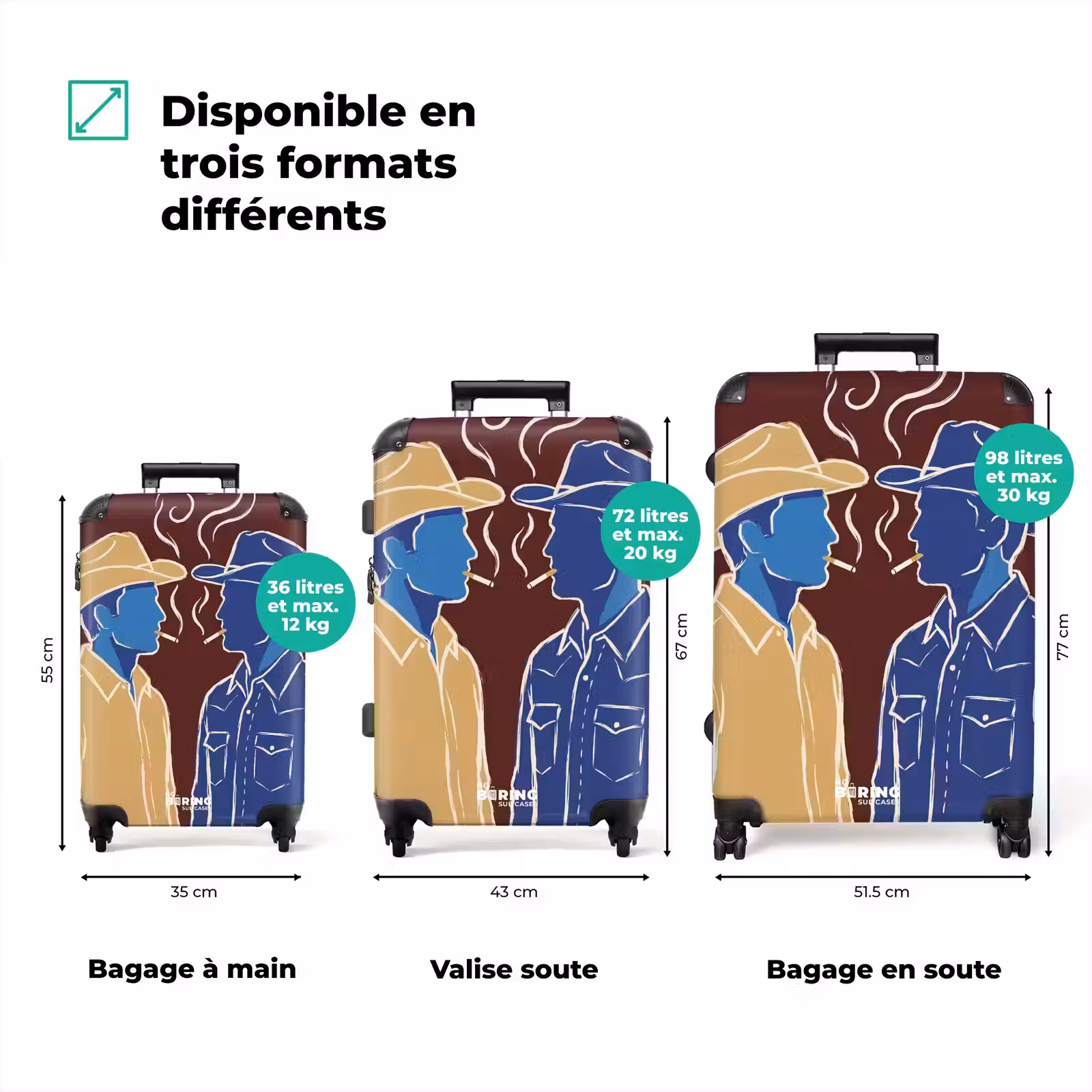 Valise - Personnes - Profil - Cigarette - Abstrait - Art — 1