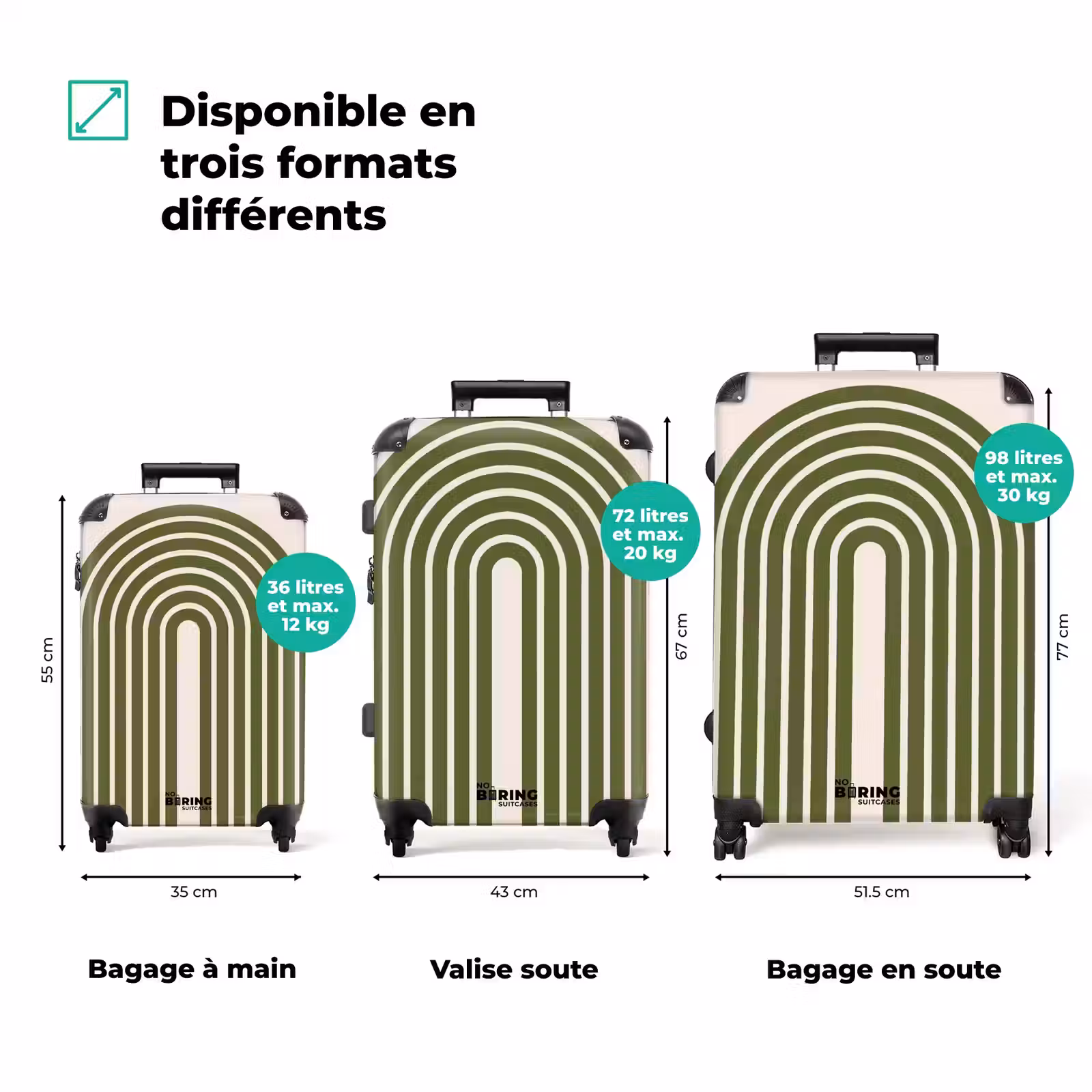Valise - Résumé - Arcs - Moderne - Vert - Art — 1