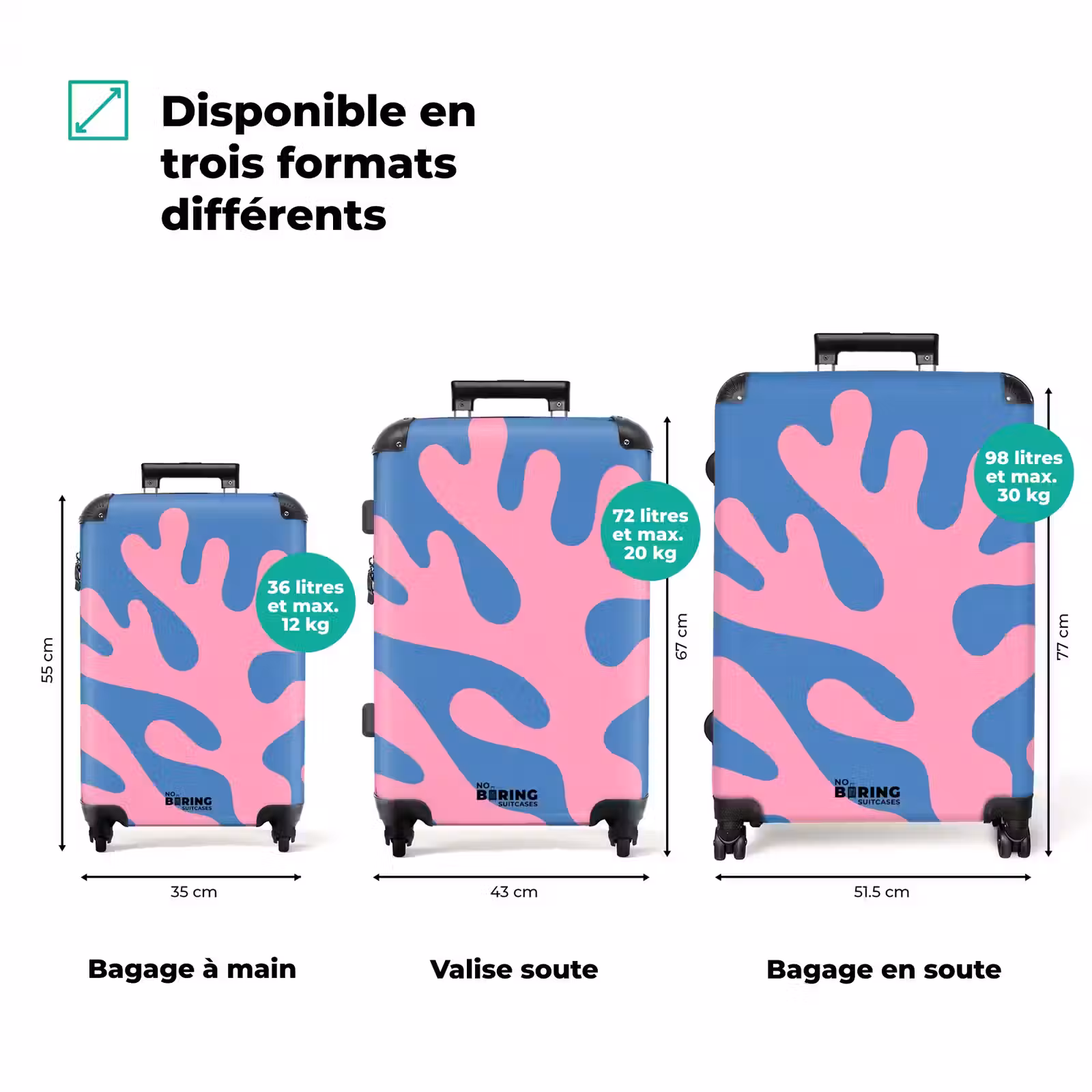 Valise - Résumé - Formes - Rose - Bleu — 1