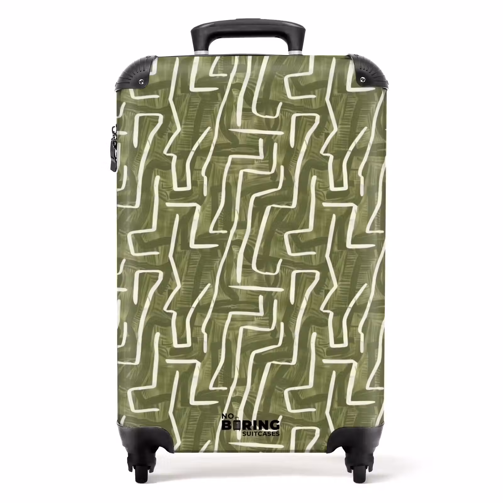 Valise - Vert - Abstrait - Coups de pinceau - Motif — 1