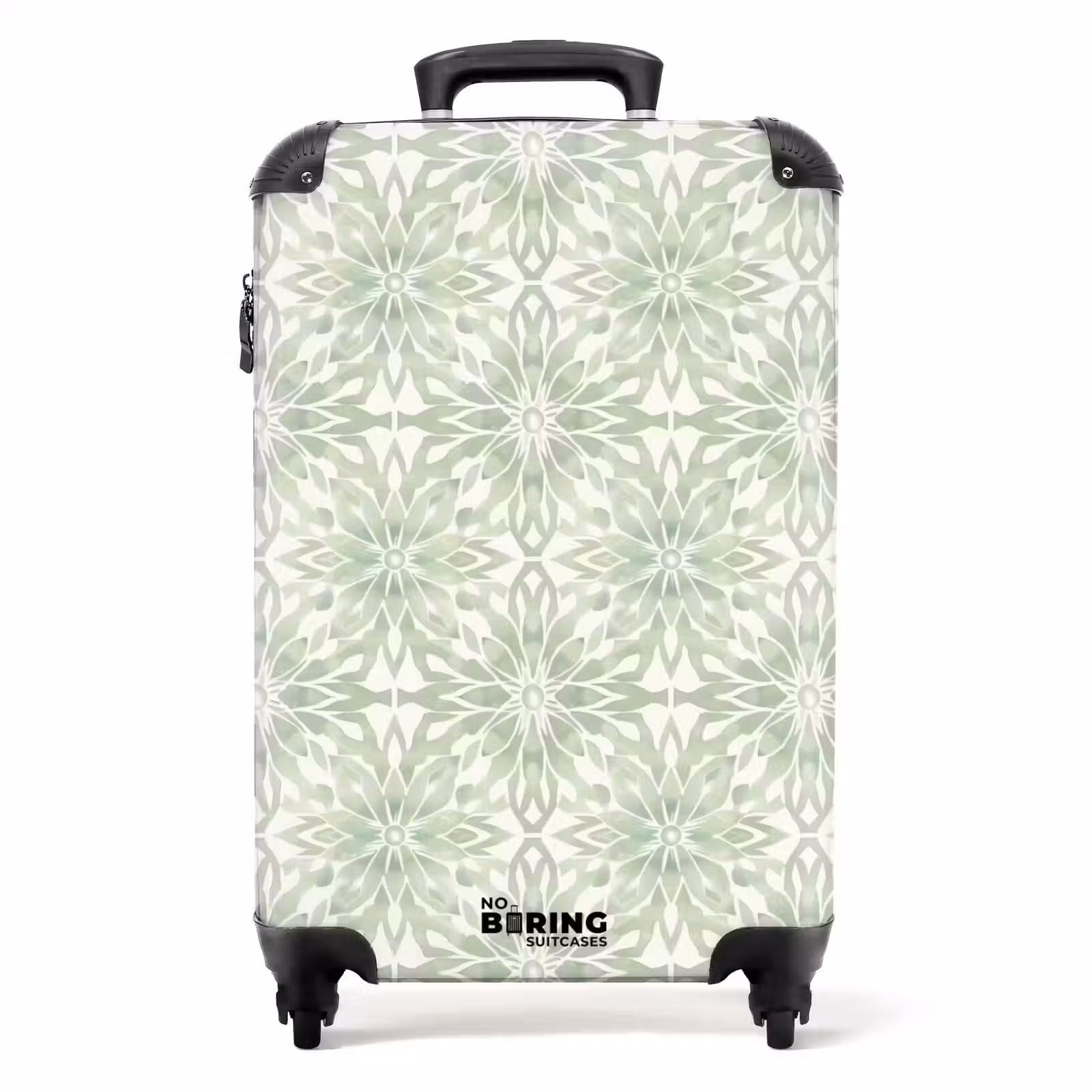 Valise - Vert saule - Symétrique - Mandala - Ornement - Motif — 1