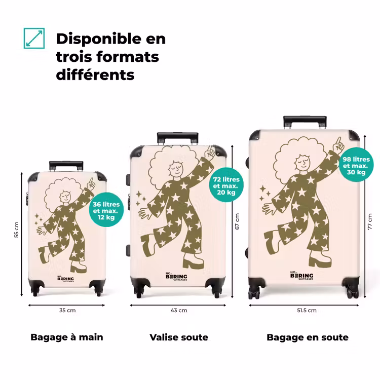 Valise - Personnes - Danse - Fête - Vintage - Vert — 1