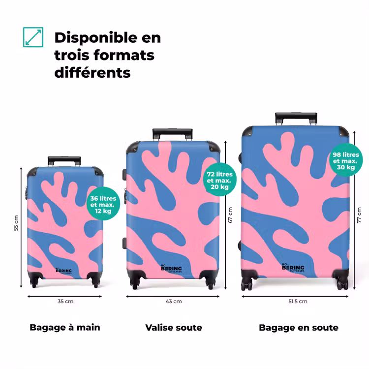 Valise - Résumé - Formes - Rose - Bleu — 1
