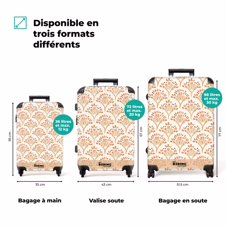 Valise - Terre cuite - Éventails - Pittoresque - Motif — 1
