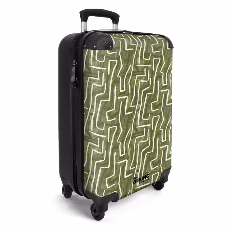 Valise - Vert - Abstrait - Coups de pinceau - Motif — 2