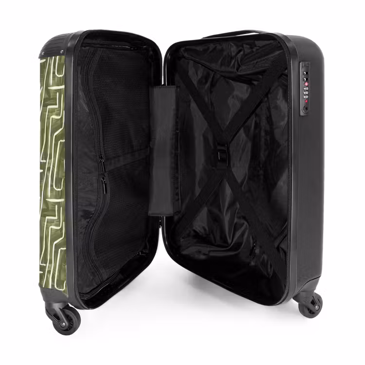 Valise - Vert - Abstrait - Coups de pinceau - Motif — 5