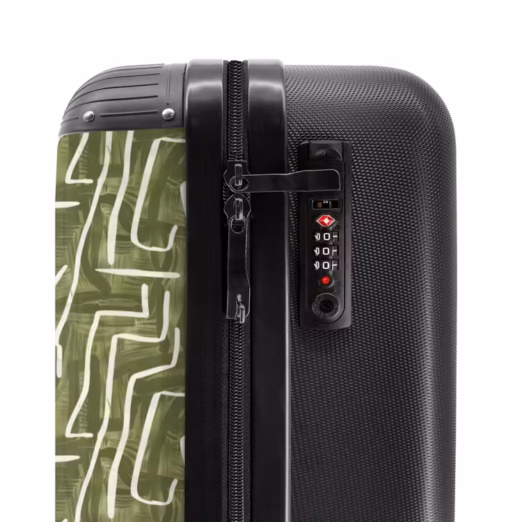 Valise - Vert - Abstrait - Coups de pinceau - Motif — 6