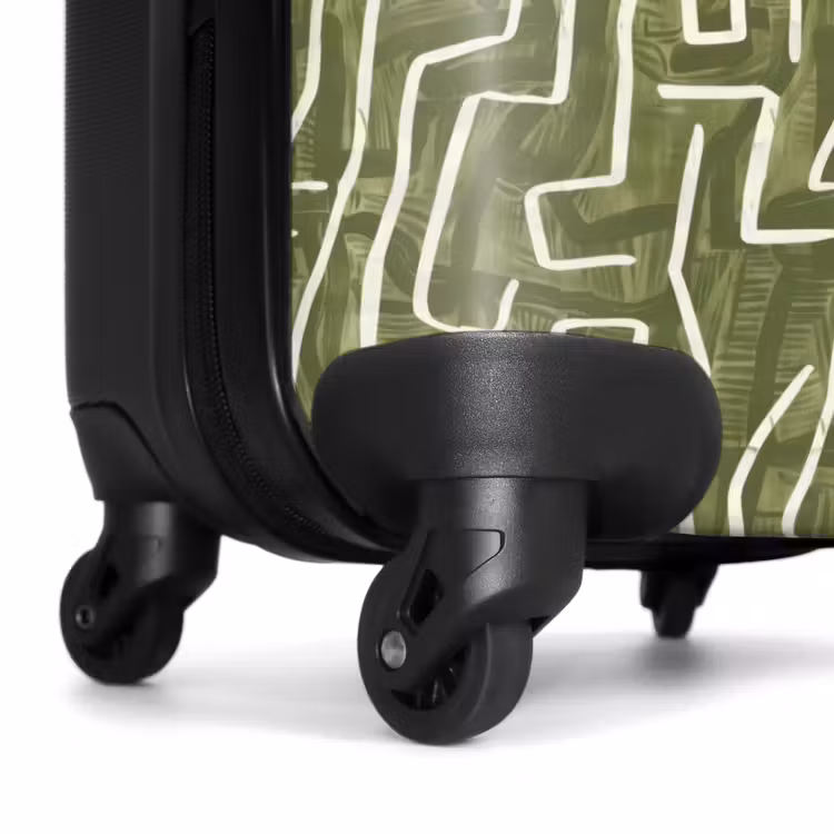 Valise - Vert - Abstrait - Coups de pinceau - Motif — 7