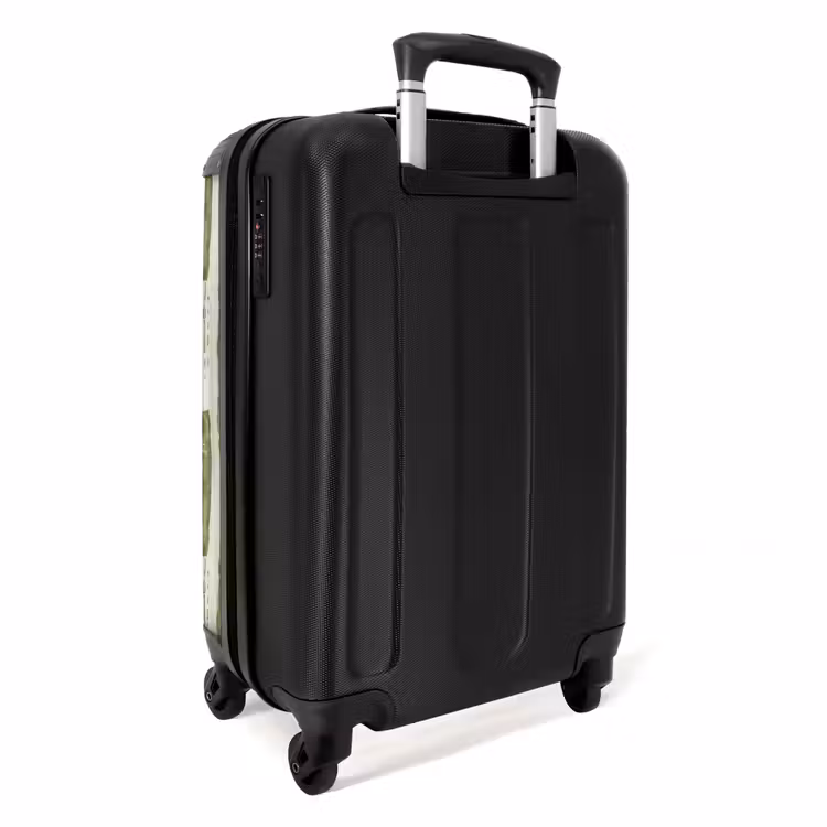 Valise - Vert - Abstrait - Coups de pinceau - Toile de lin - Motif — 4