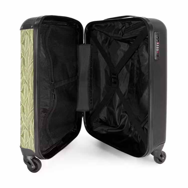Valise - Vert - Botanique - Feuilles - Vintage - Motif — 5