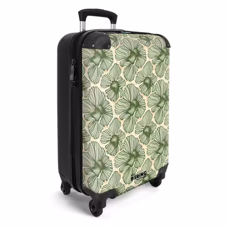 Valise - Vert - Botanique - Fleurs - Organique - Motif — 2