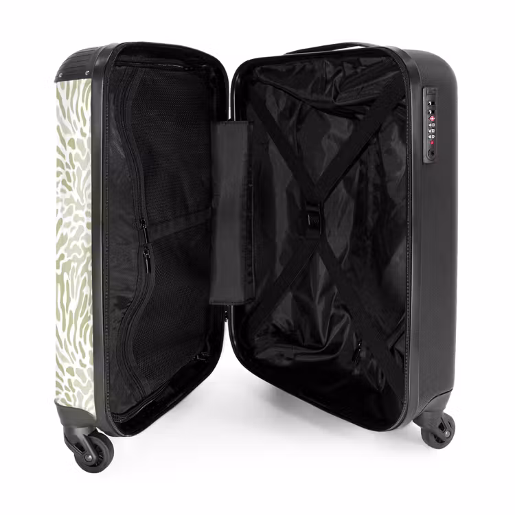 Valise - Vert saule - Abstrait - Organique - Corail - Motif — 5