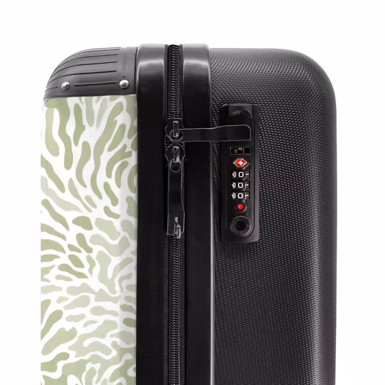 Valise - Vert saule - Abstrait - Organique - Corail - Motif — 6