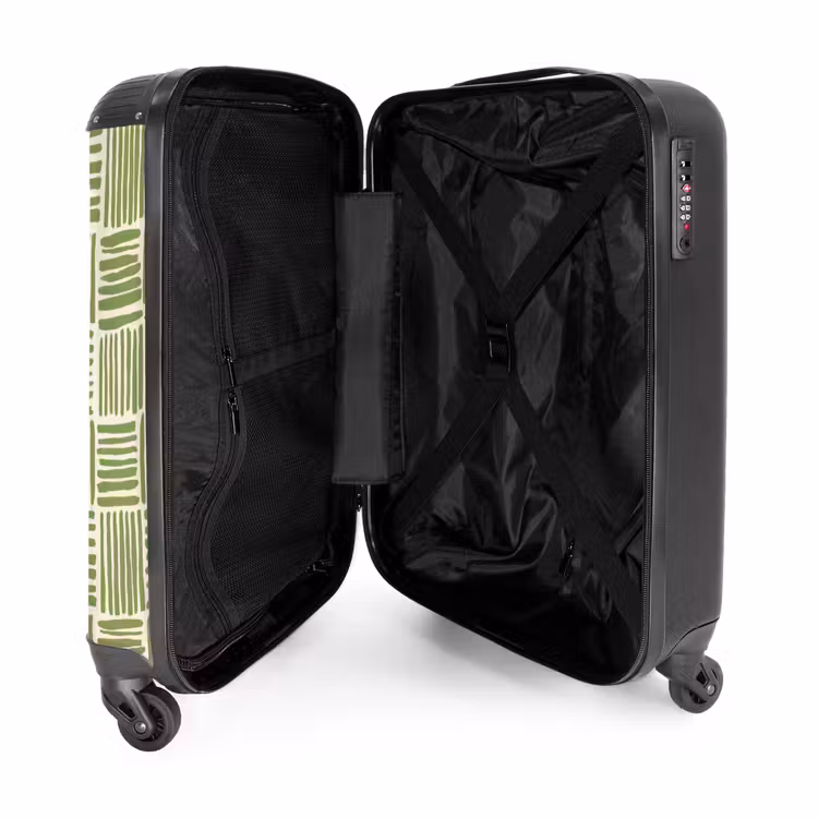 Valise - Vert saule - Blocs - Dessiné à la main - Motif — 5