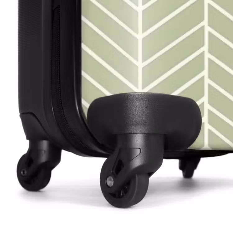 Valise - Vert saule - Chevrons - Géométrique - Motif — 7