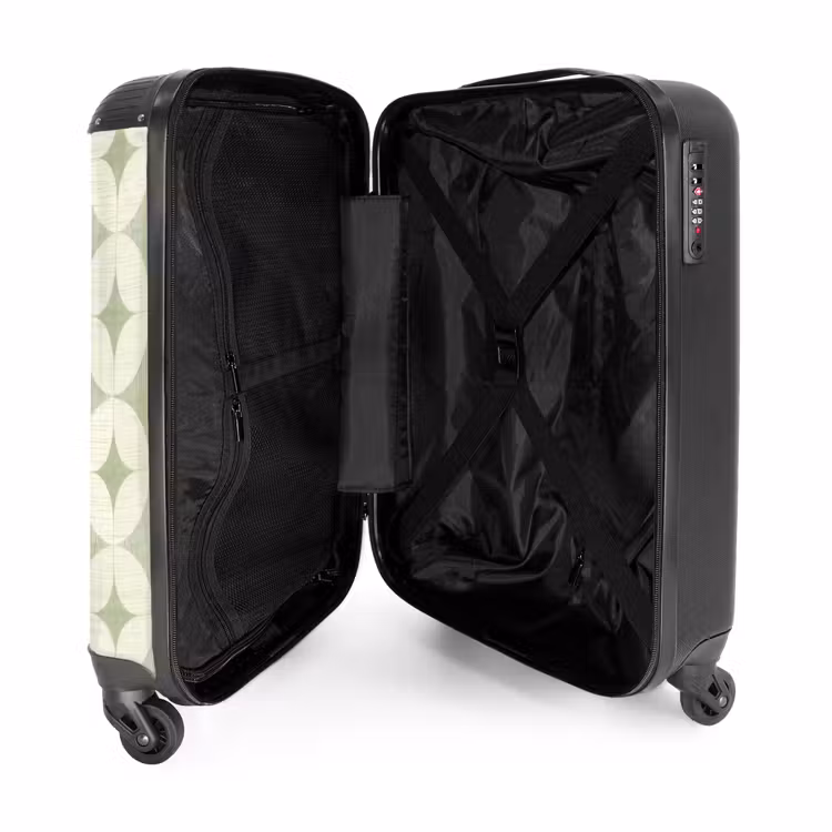Valise - Vert saule - Géométrique - Rétro — 5
