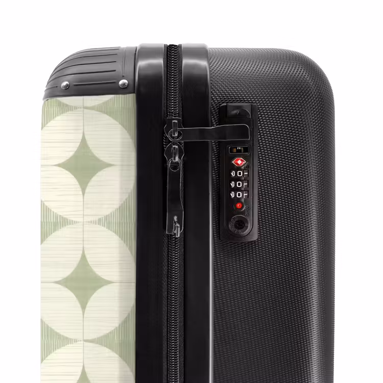 Valise - Vert saule - Géométrique - Rétro — 6