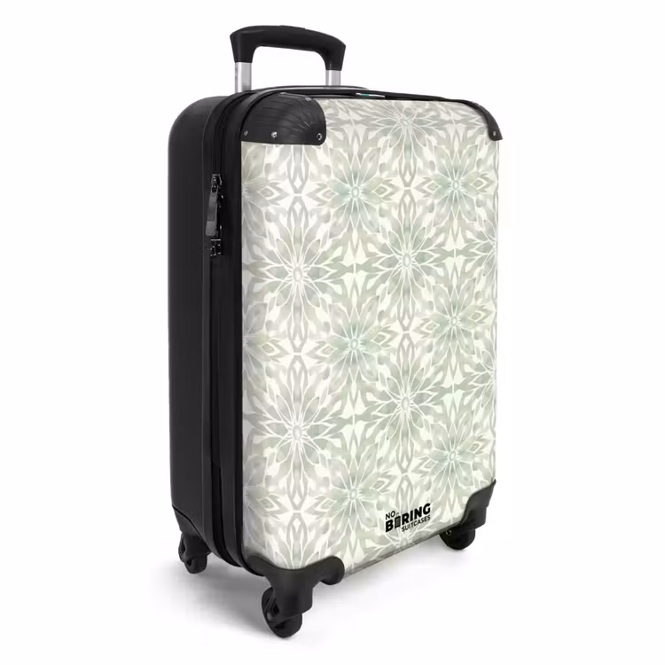Valise - Vert saule - Symétrique - Mandala - Ornement - Motif — 2