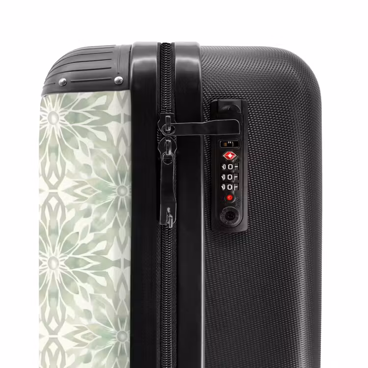 Valise - Vert saule - Symétrique - Mandala - Ornement - Motif — 6