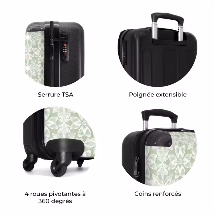 Valise - Vert saule - Symétrique - Mandala - Ornement - Motif — 8