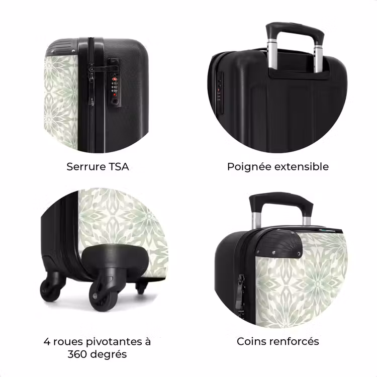 Valise - Vert saule - Symétrique - Mandala - Ornement - Motif — 8