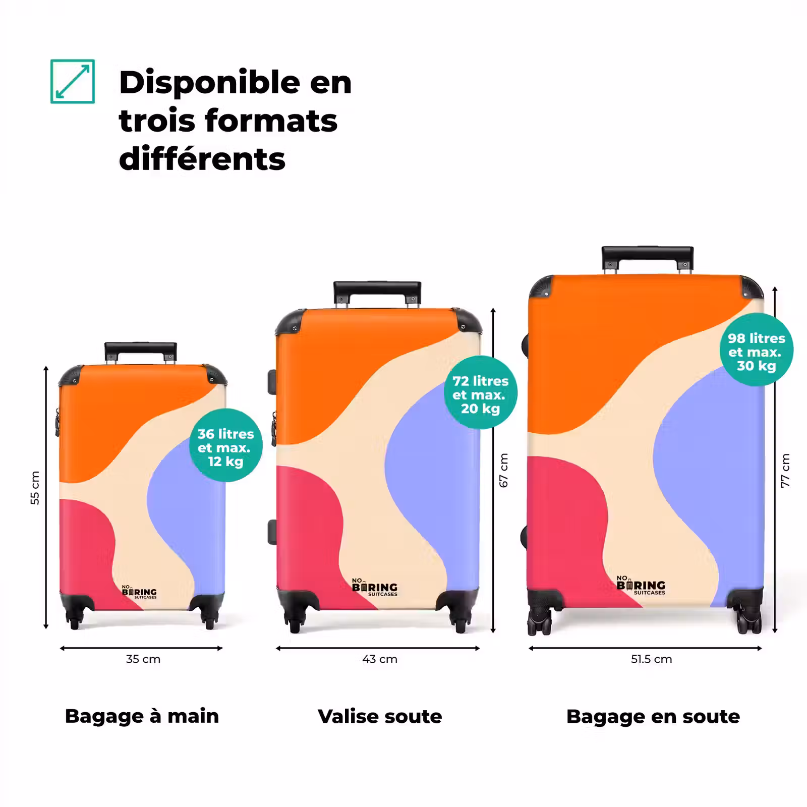 Valise - Résumé - Formes organiques - Design - Moderne - Coloré — 1