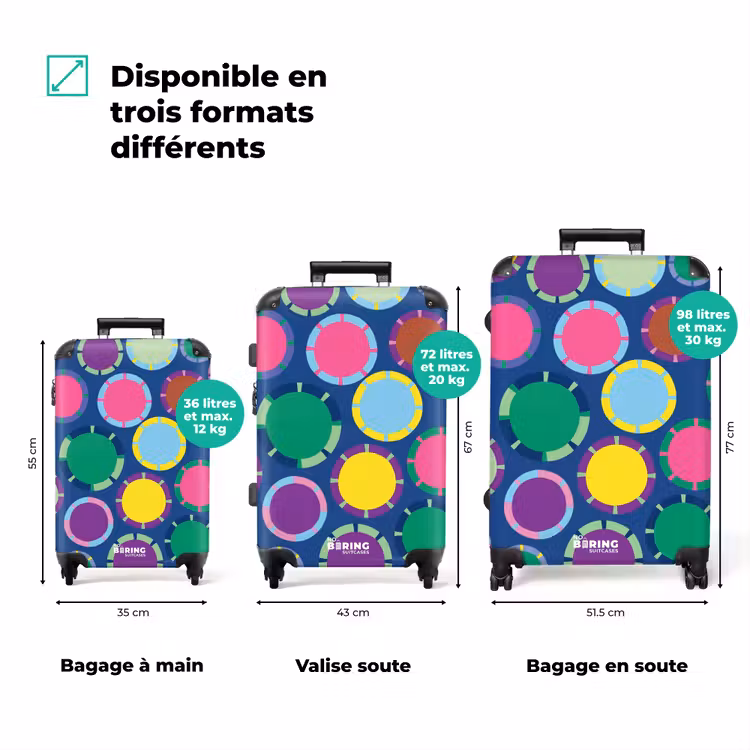 Valise - Motif - Cercles - Abstrait - Coloré — 1