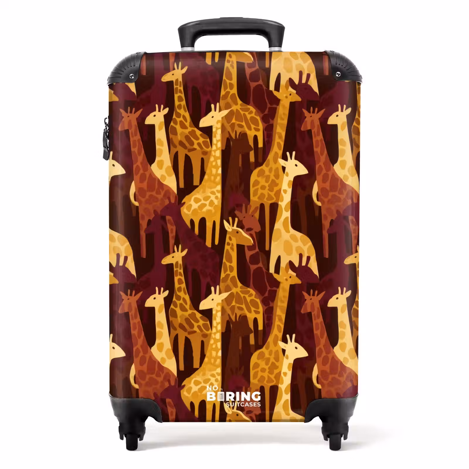 Valise - Marron - Girafes - Safari - Motif — 1