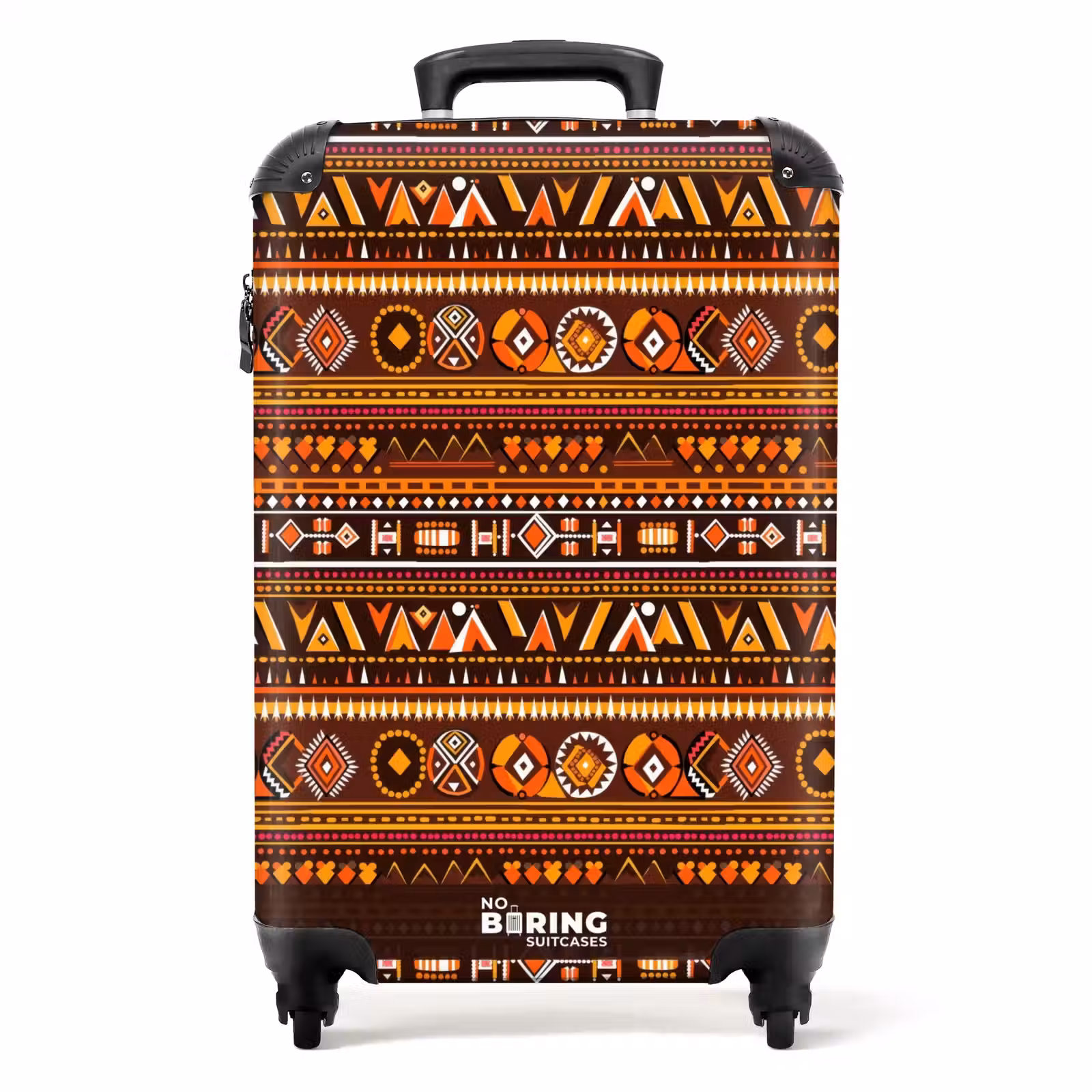 Valise - Orange - Ethnique - Tribal - Géométrique - Motif — 1