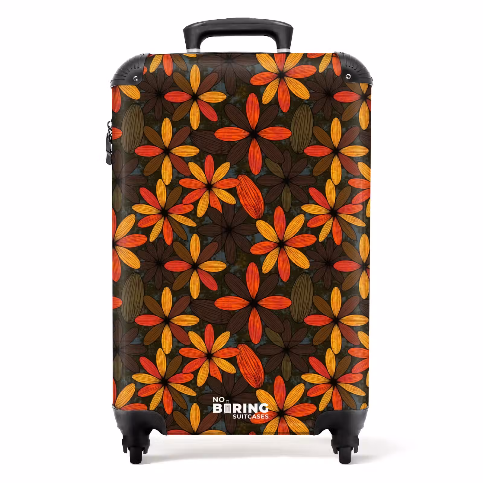 Valise - Orange - Rétro - Fleurs - Automne — 1