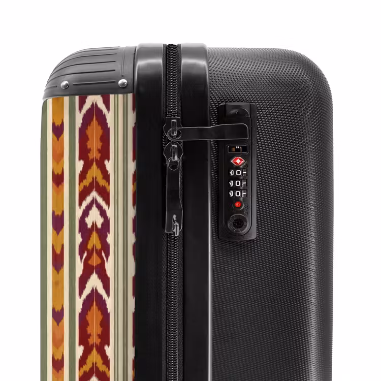 Valise - Ikat - Rouge bordeaux - Ethnique - Motif — 6