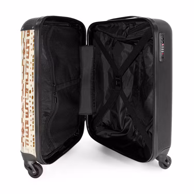Valise - Jaune ocre - Ethnique - Artisanal - Motif — 5