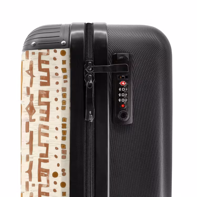 Valise - Jaune ocre - Ethnique - Artisanal - Motif — 6