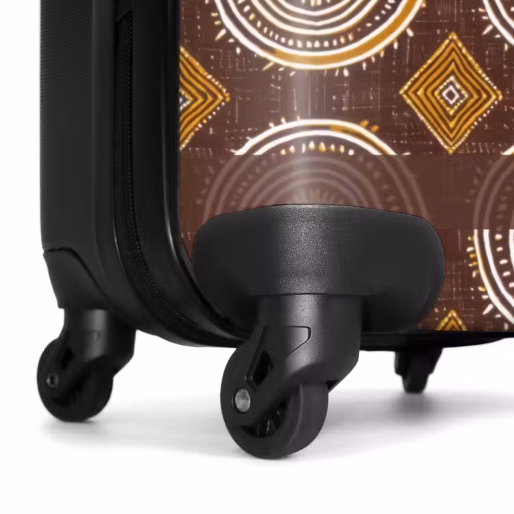 Valise - Marron chocolat - Ethnique - Tribal - Cercles - Motif — 7