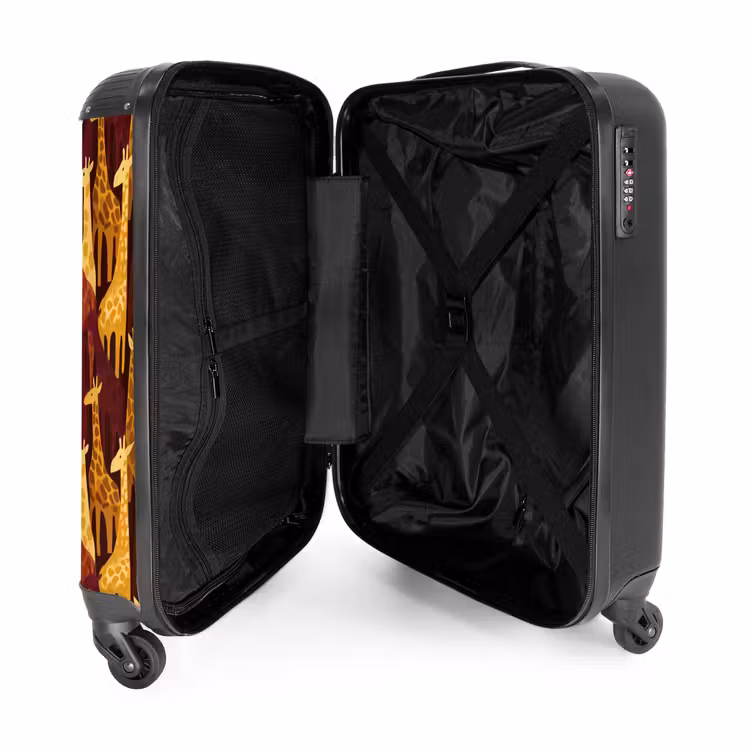 Valise - Marron - Girafes - Safari - Motif — 5
