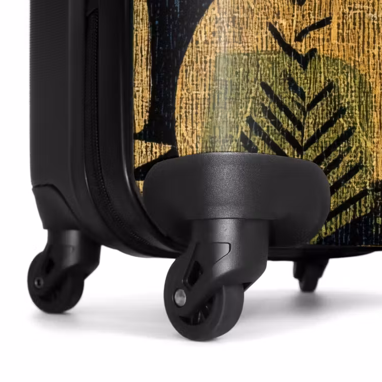 Valise - Noir - Jaune ocre - Botanique - Texture — 7