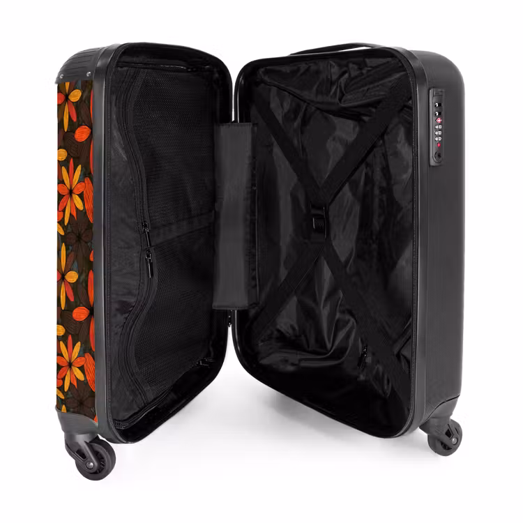 Valise - Orange - Rétro - Fleurs - Automne — 5