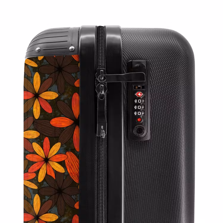 Valise - Orange - Rétro - Fleurs - Automne — 6