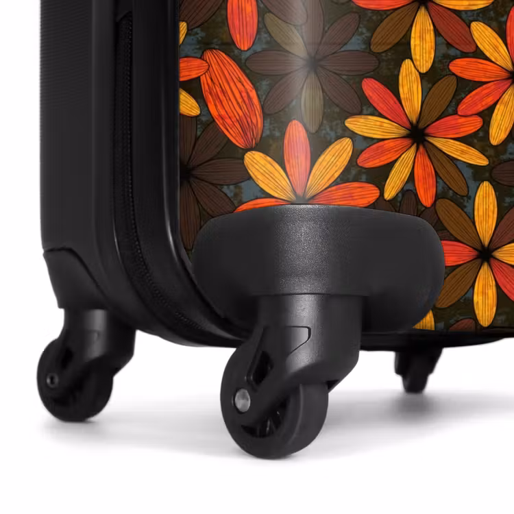Valise - Orange - Rétro - Fleurs - Automne — 7
