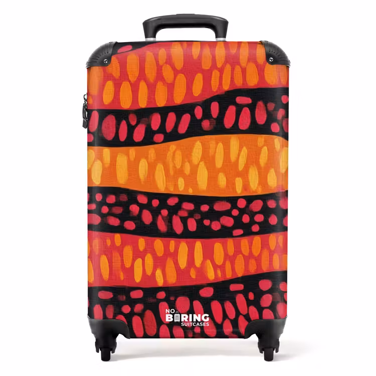 Valise - Orange - Rose - Expressif - Motif — 1
