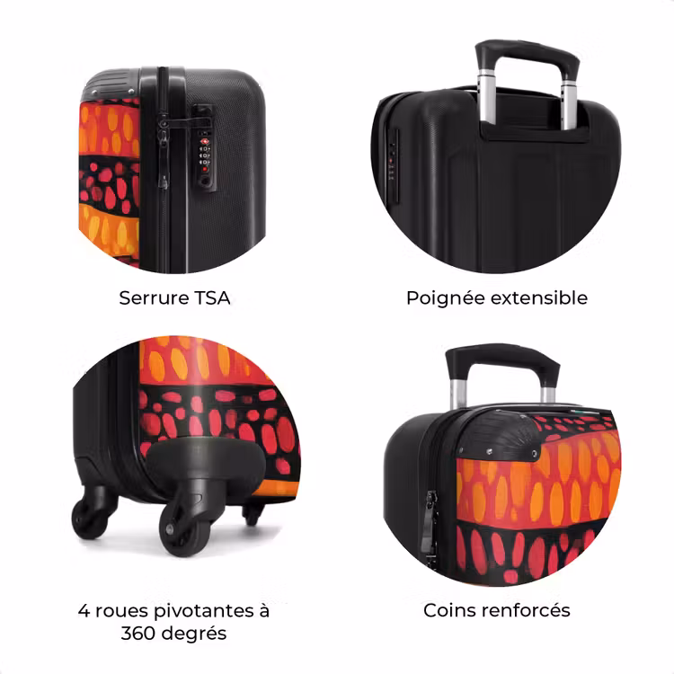 Valise - Orange - Rose - Expressif - Motif — 8